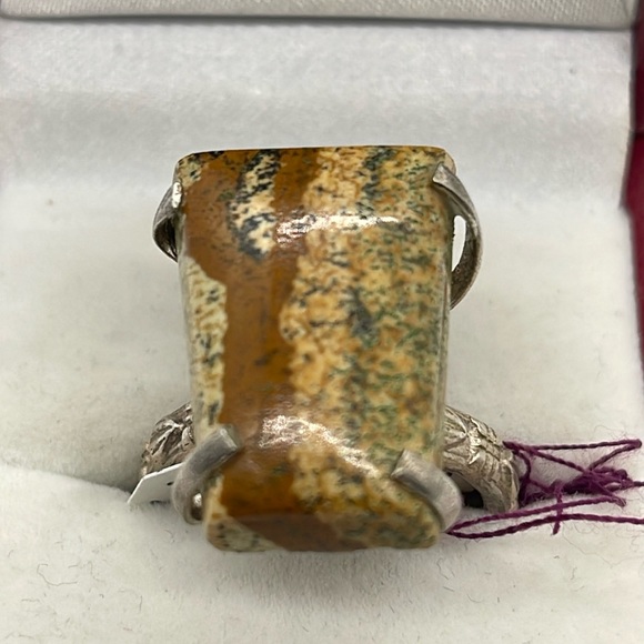 Jasper Detailed 925 Ring - Picture 1 of 4